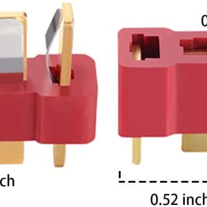 Conector T -Deans-, par macho/hembra.