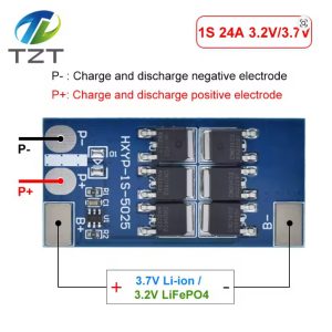 BMS- Li-Fierro LFP 1S, 3,2Volts 24A